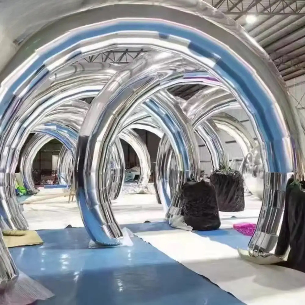 Multi-Layer Mirror Arch Tunnel for Events